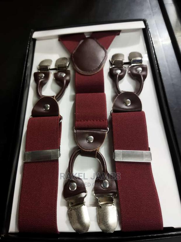 Maroon Double Clip Suspender - main view