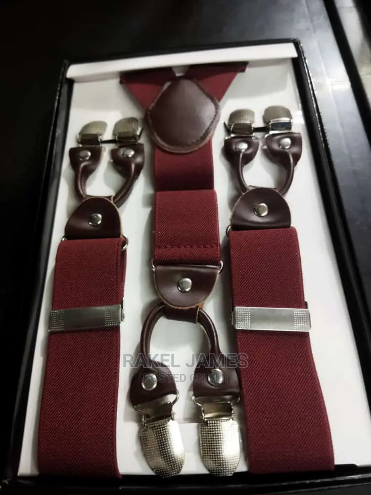 Maroon Double Clip Suspender