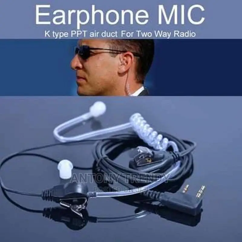Walkie Talkie Headphone, Acoustic Air Tube Earpiece Headsets