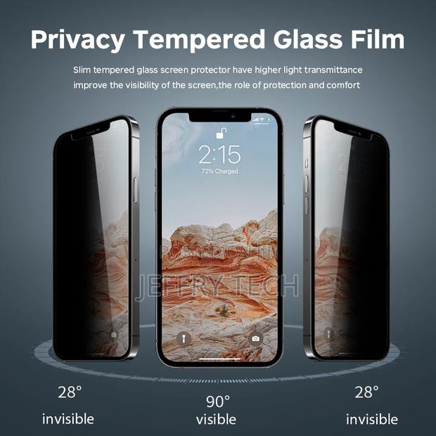 Glass Privacy Screen Protector for iPhone 13 13pro 13 Pro M - thumbnail 3