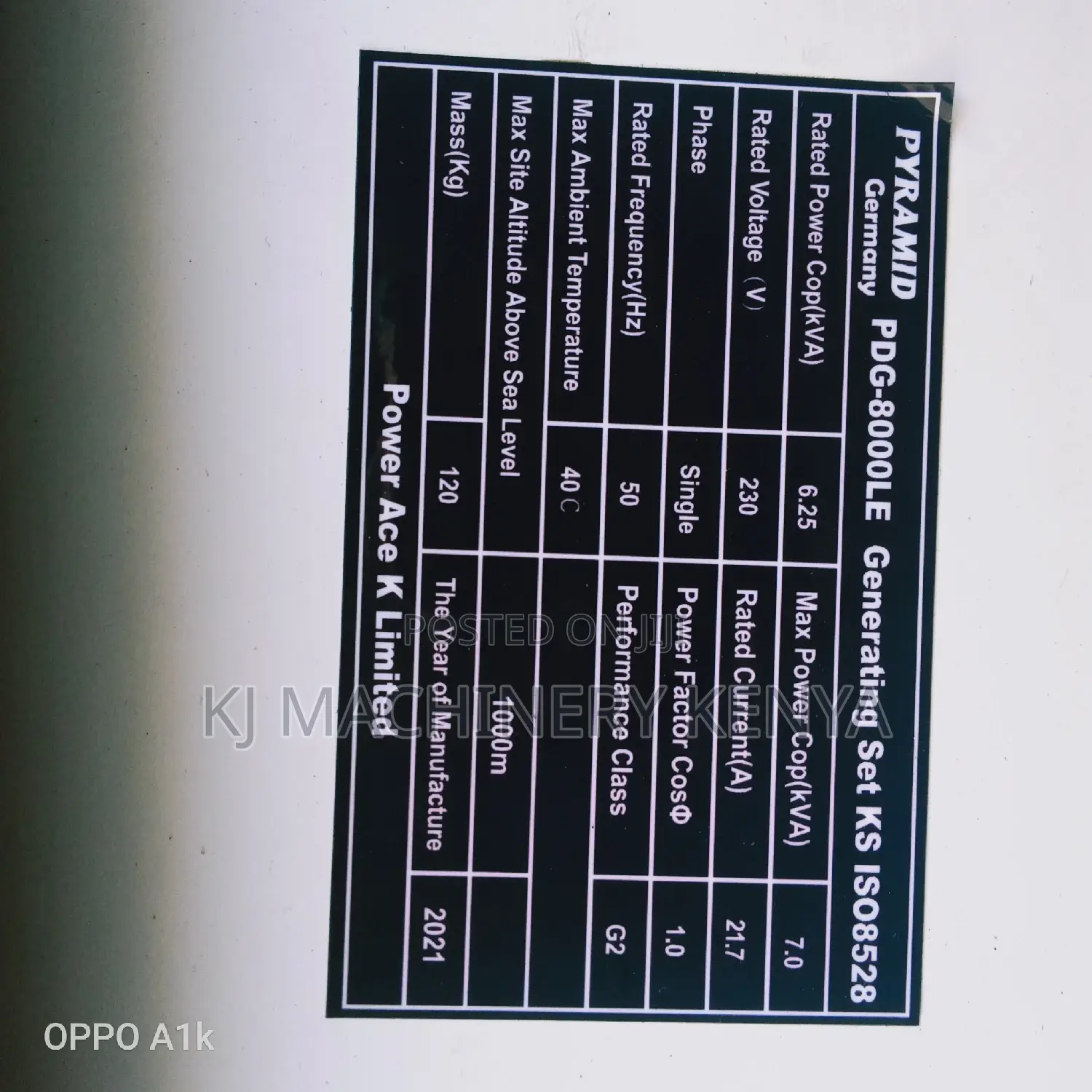 7kva Single Phase Open Type