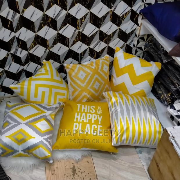 # Mustard Themed Throw Pillows - main view