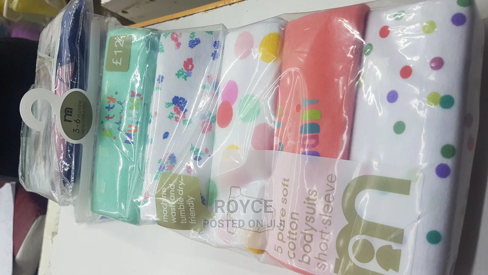 5pc Soft Cotton Body Suits_short Sleeve