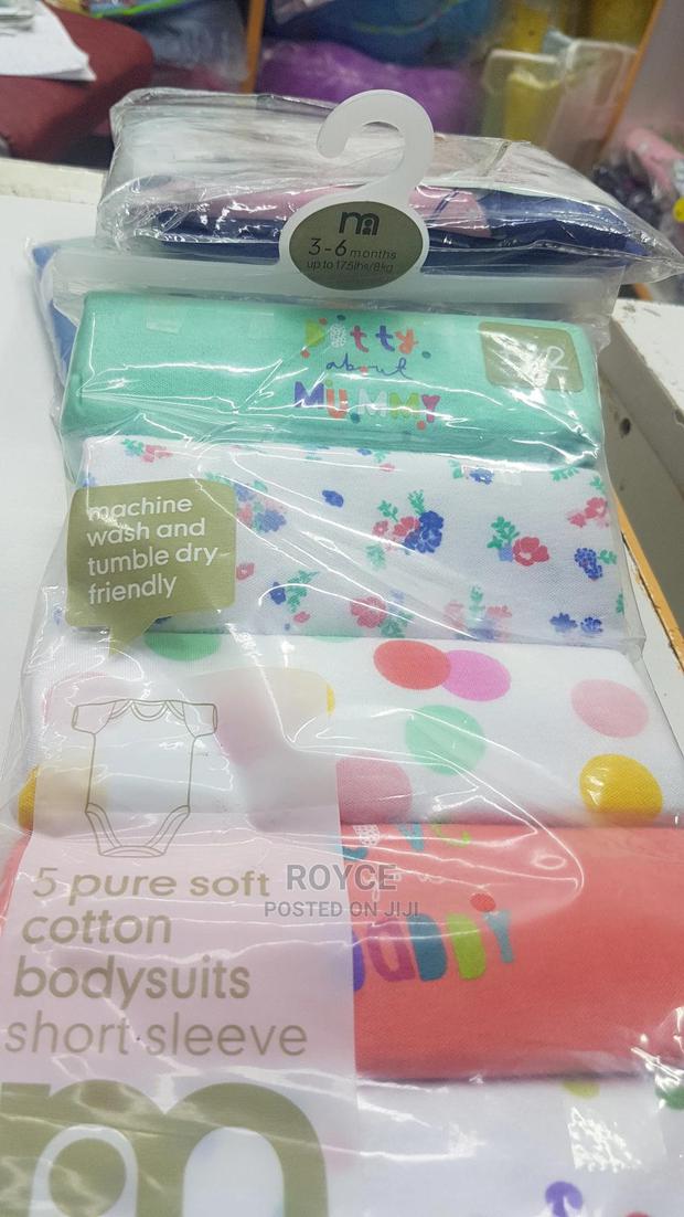 5pc Soft Cotton Body Suits_short Sleeve - main view