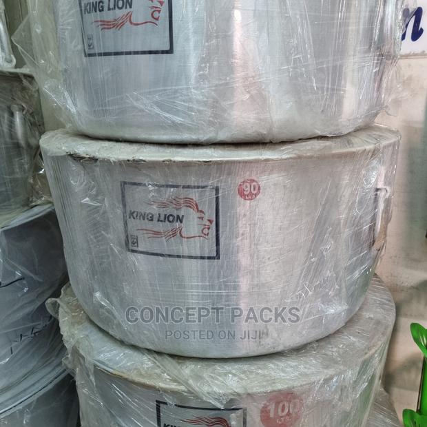 90 Litres Lion Brand Aluminum Sufuria With Lid