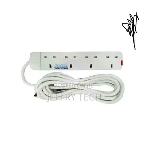 Power King 4 Way Extension Cable - White