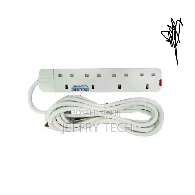 Power King 4 Way Extension Cable - White