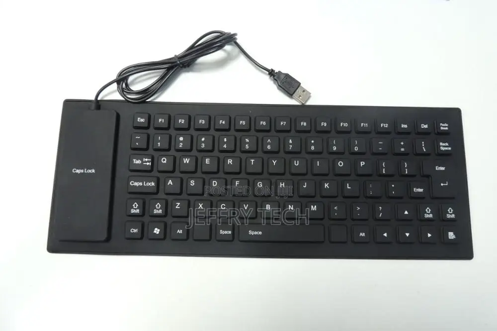 Silicone Folding USB Wired Keyboard Flexible Portable Waterp