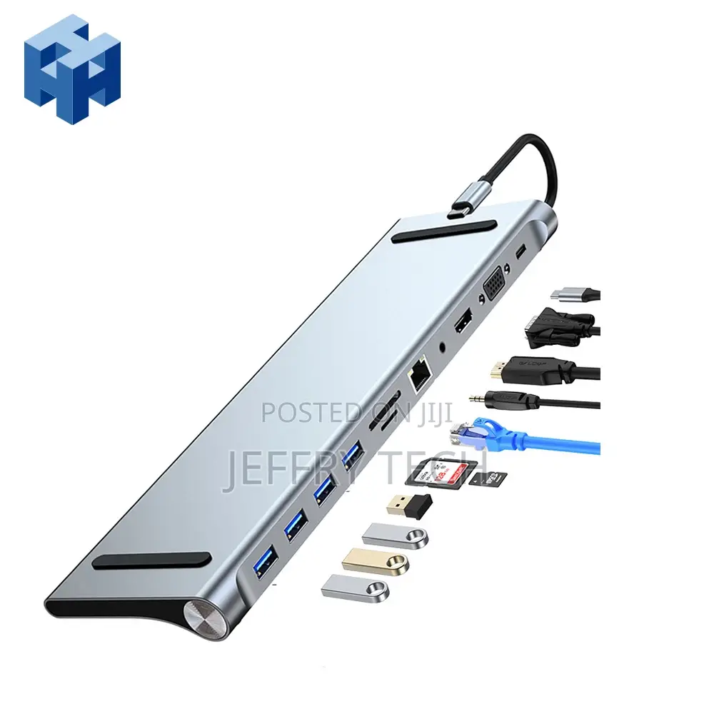For Macbook Laptop Stand Holder 11 in 1 Ports 4K VGA SD TF C