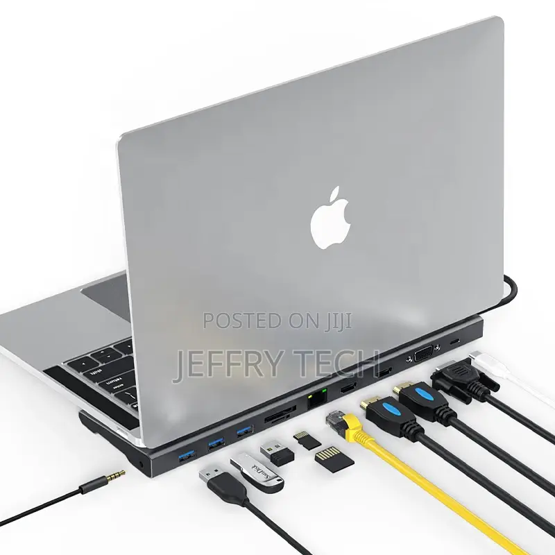 For Macbook Laptop Stand Holder 11 in 1 Ports 4K VGA SD TF C