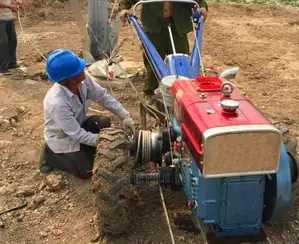 Walking Tractor in Kenyan Warehouse