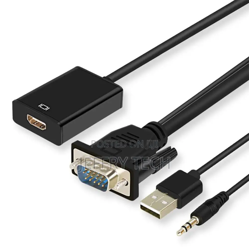 Hot Selling Male To Female Vga To Hdmi Converter Tape To Pow