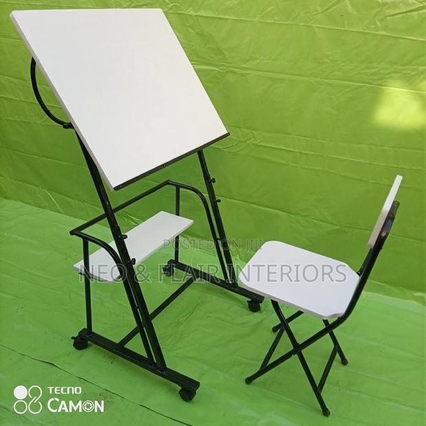 Drawing Table and Chair ( Height Adjustable/Rotatable)