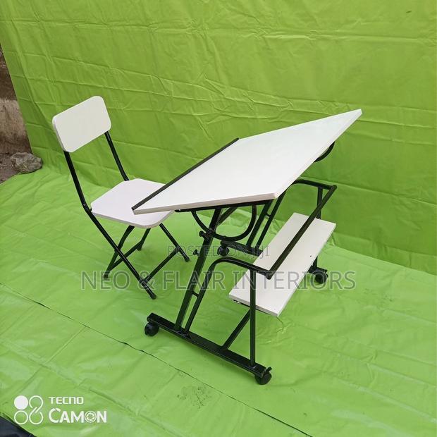 Drawing Table and Chair ( Height Adjustable/Rotatable) - thumbnail 2