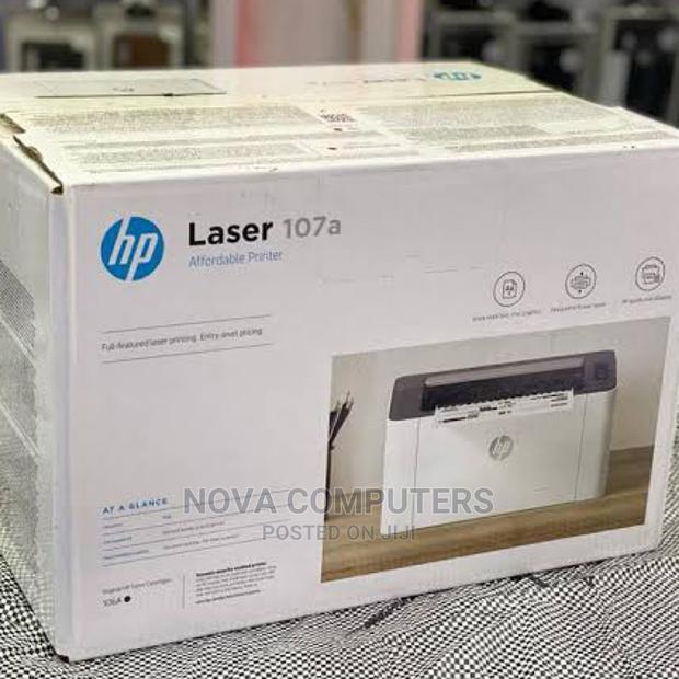 HP Laserjet M107a Monochrome Laser Printer Black White - main view