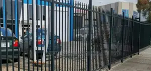 Decorative Black Palisade - Iron Panels Tubular Steel Fence