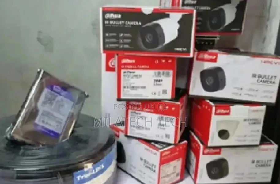 4 CCTV Cameras Dahua Complete Sales 1080P 2MP