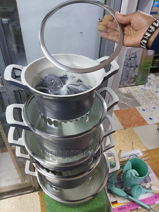 10pcs Marble Die Cast Bosch Cookware Sets