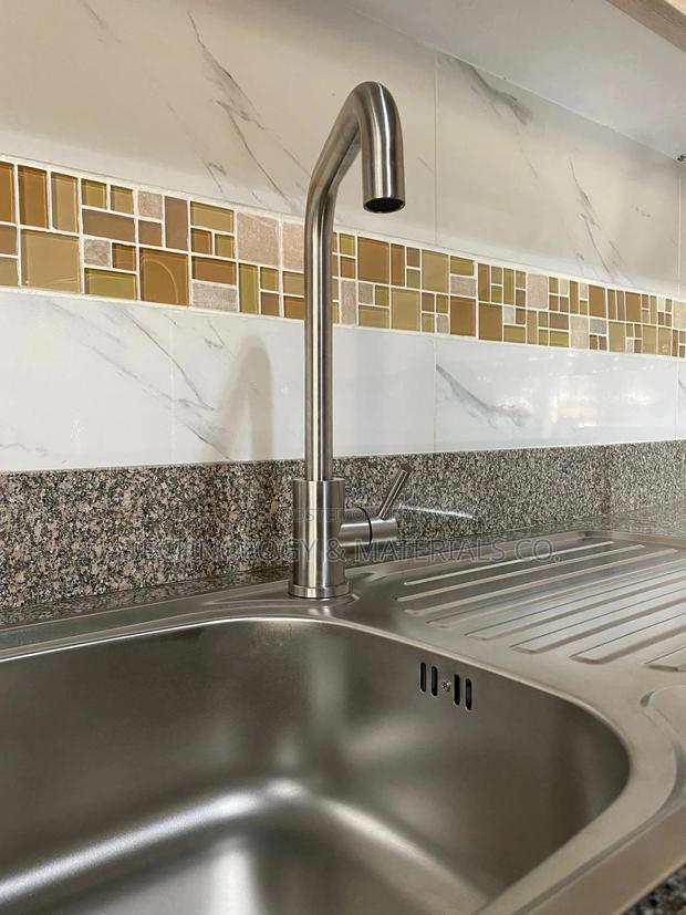 Modern Stainless Steel Kitchen Mixer Tap - main view