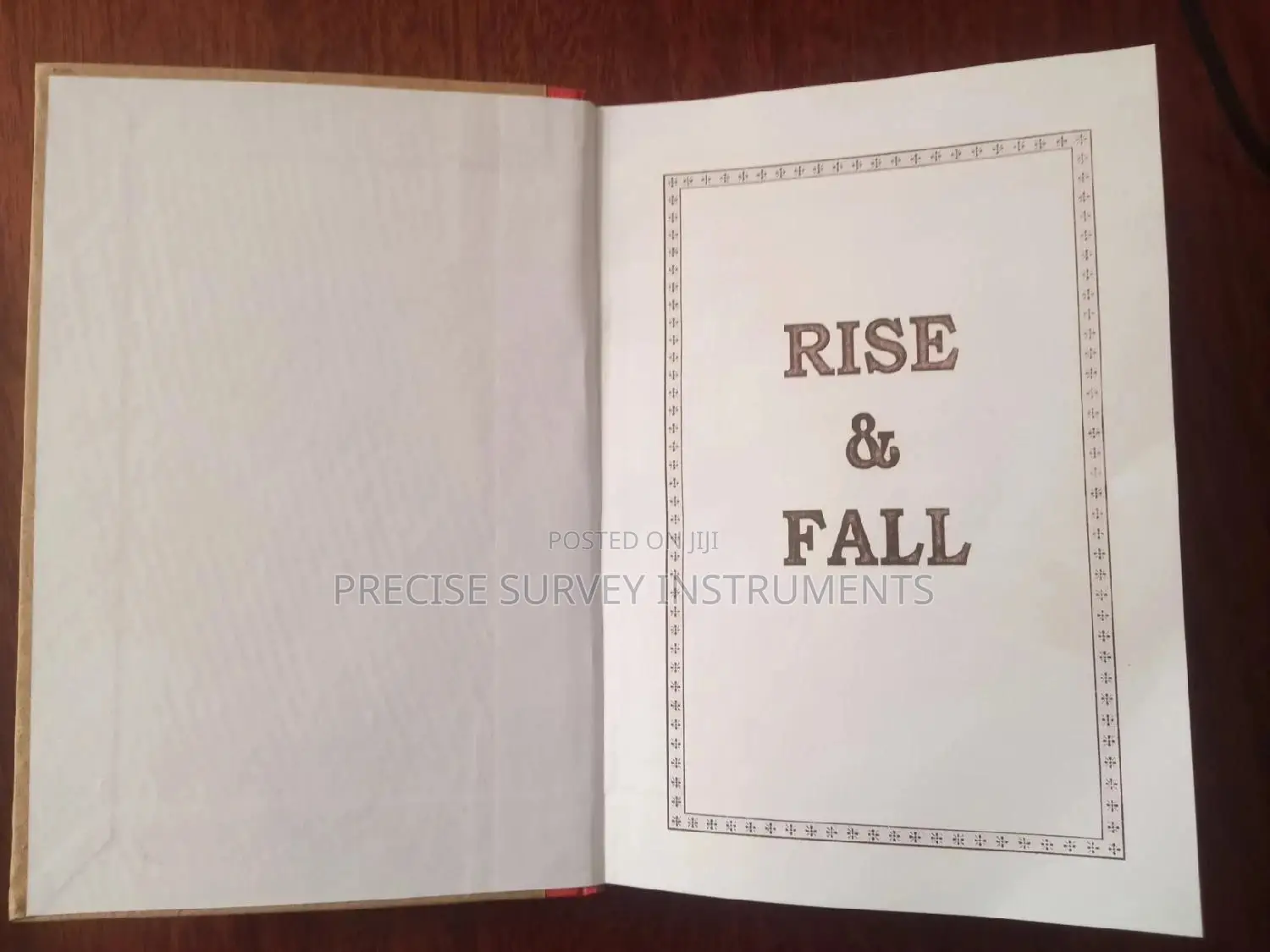 Rise and Fall Field Book