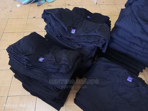 Black Plain 100 % Cotton T-Shirts.