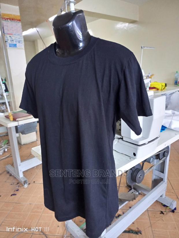Black Cotton Plain T-Shirts - thumbnail 5