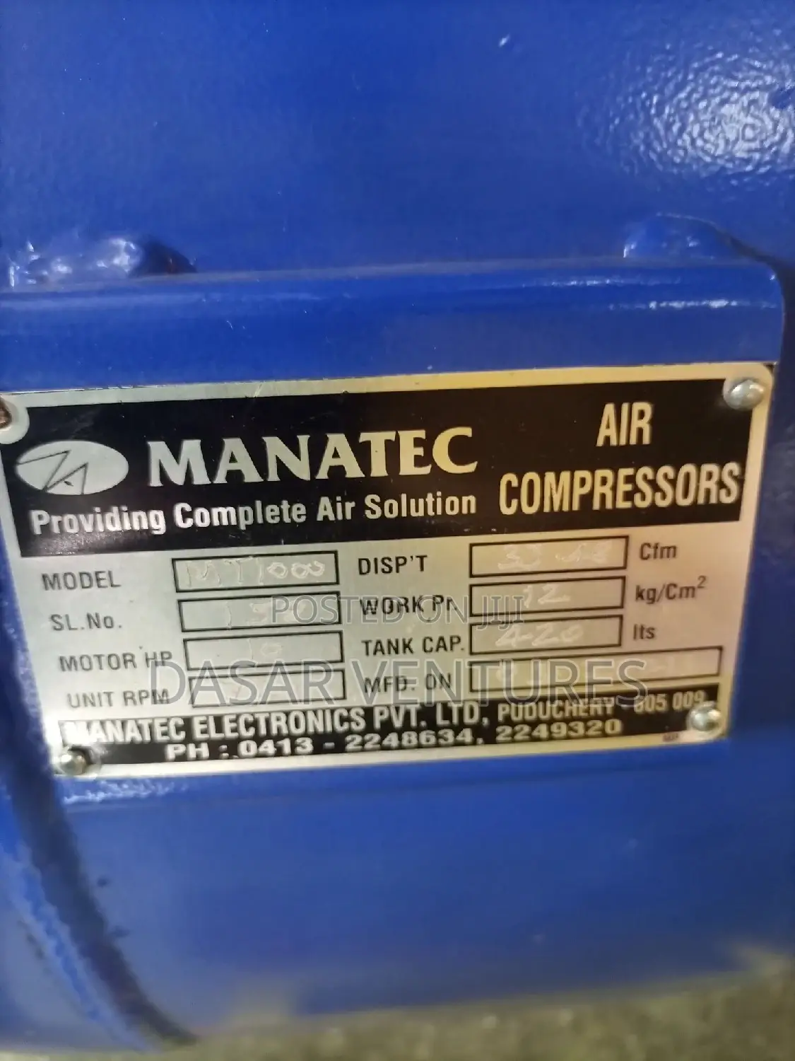 Air Compressor Heavy Commercial 500l