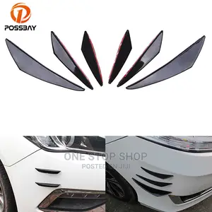Gloss Black Car Front Bumper Shark Fin