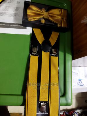 Gold Suspender and a Gold Bowtie - main view