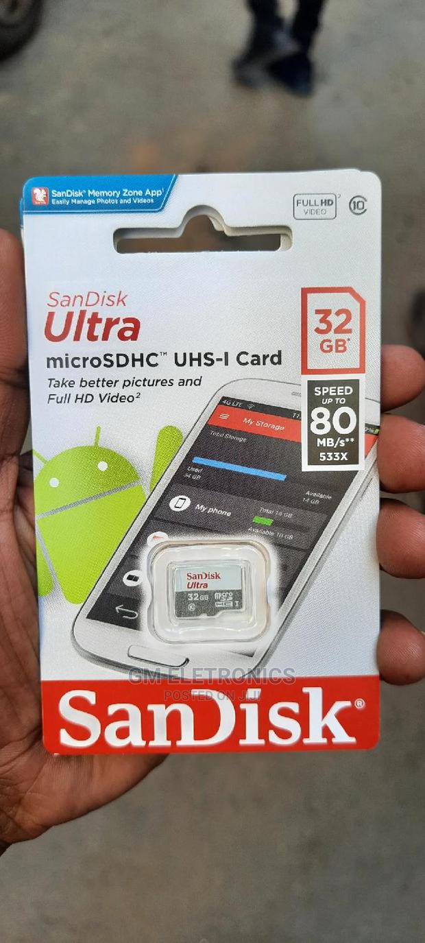 Micro SDHC 32GB Sandisk 80mb/S File Transfer Speed. - main view