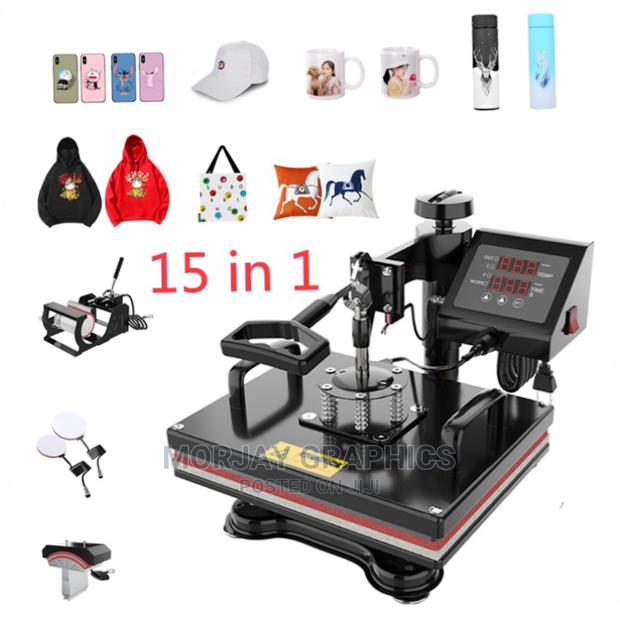 15 in 1 Sublimation Pen Heat Press Machine T Shirt Phone Cas