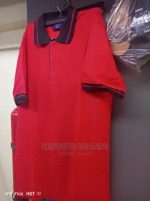 Red Black Color Polo