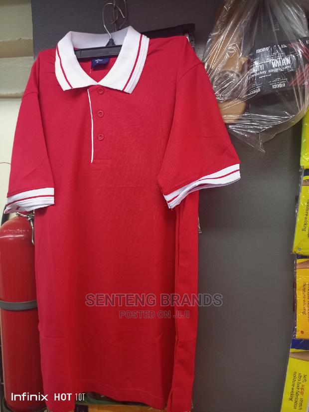 Red Polo T-Shirts With White Color