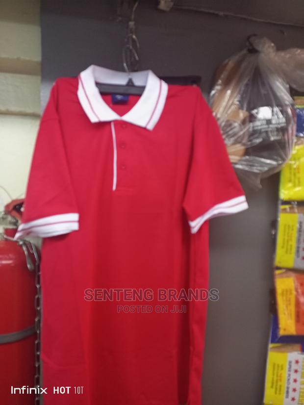 Red Polo T-Shirts With White Color - thumbnail 2
