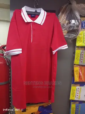 Red Polo T-Shirts With White Color
