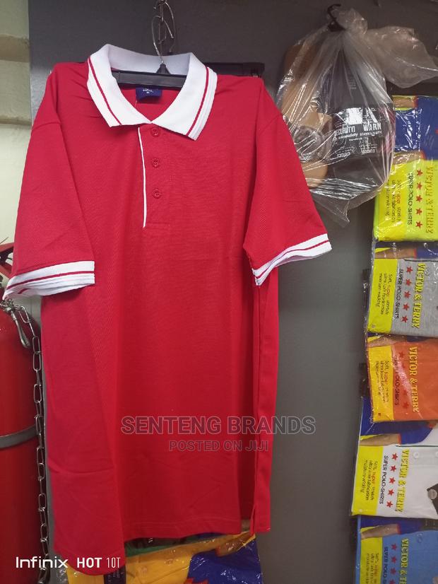 Red Polo T-Shirts With White Color - thumbnail 5