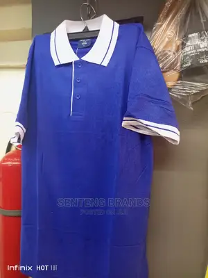 Royal Blue Polo T-Shirts With White Color