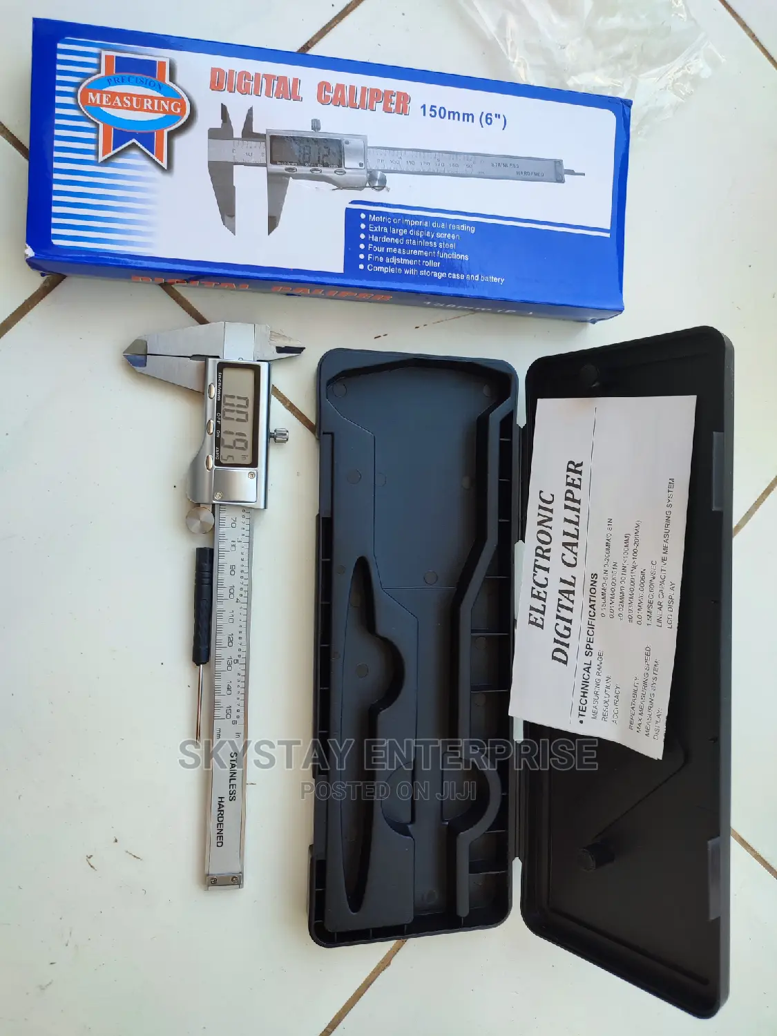 Digital Vernier Caliper Stainless Steel 6"