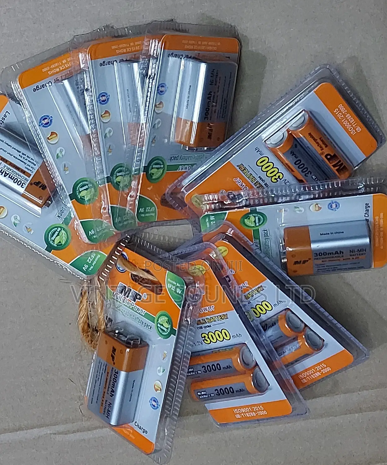 Multiple Power 9volts, AA,AAA Rechargeable Battery