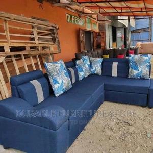 L Shape Sofa With Laptop and Hedrest - main view