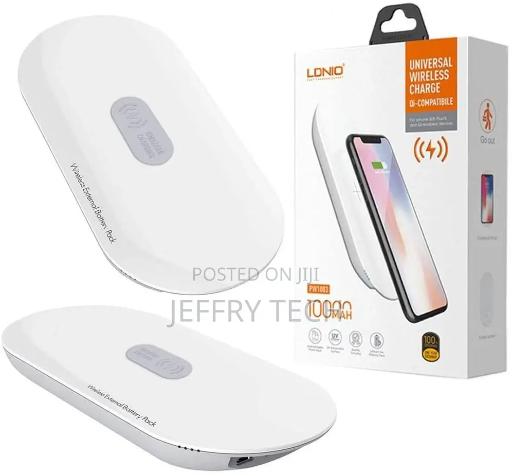 LDNIO Wireless Powerbank 10000 Mah Wireless Charger USB Li-P