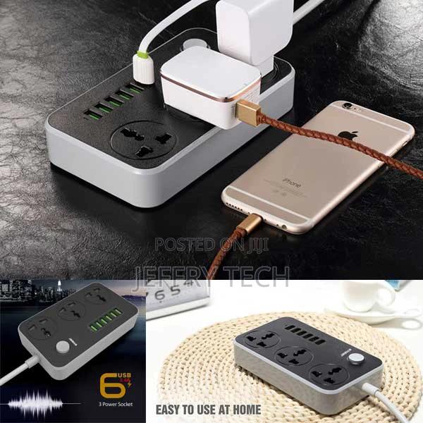 LDNIO – Power Extension With 6 USB Ports Cord 2 Meter