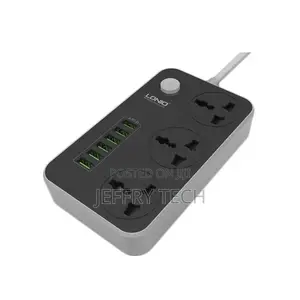 LDNIO – Power Extension With 6 USB Ports Cord 2 Meter