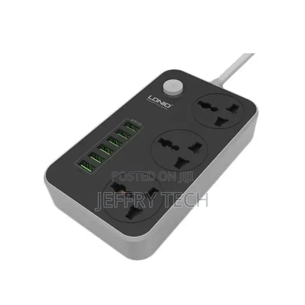 LDNIO – Power Extension With 6 USB Ports Cord 2 Meter