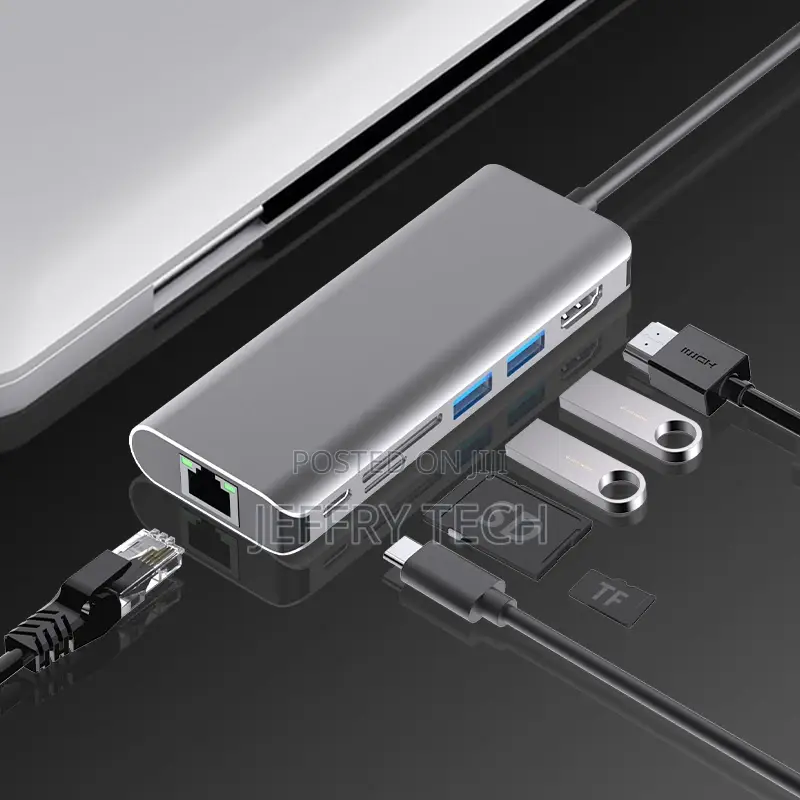 Type C Usb Hub Docking Station 7 in 1 HD 4k Adapter 3.0 USB