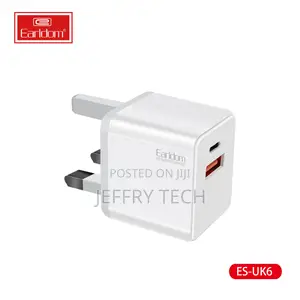 UK Plug QC3.0 Fast Wall Charger Plug Adapter 22.5W Mini Wall