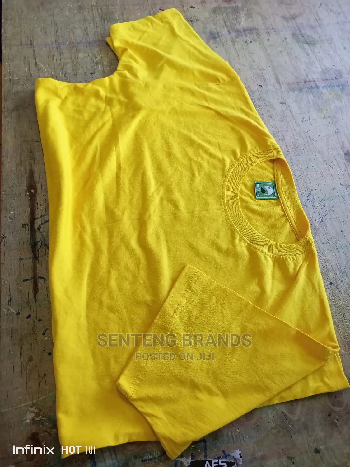 Plain Yellow Cotton T-Shirts