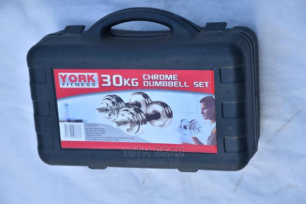 30kg Dumbell Set With Barbell Connector
