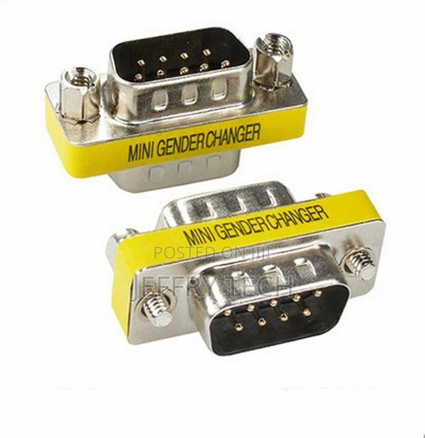 New DB9 RS-232 Male to Male Serial 9 Pin Gender Changer Coup