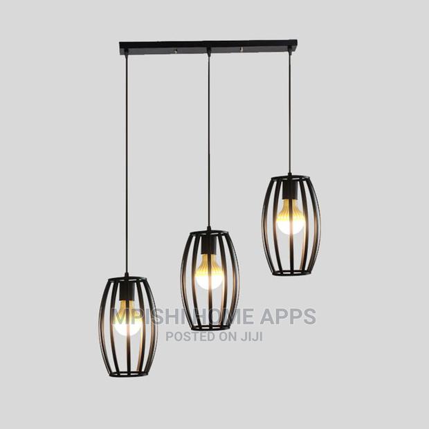 3pcs Metal Cage Pendant Lights - thumbnail 3